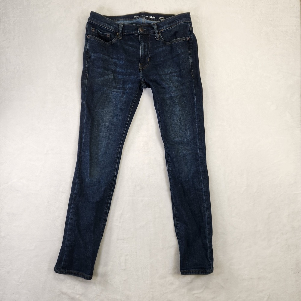 Amazon Essentials Men Skinny Fit Dark Wash Jeans 30W x 32L‎